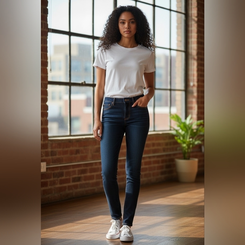 NWOT Joe Fresh Women's Slim Coupe Dark Jeggings